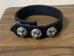 CHROME HEARTS3ボタン/2スナップクロスボールレザーブレスのサムネイル