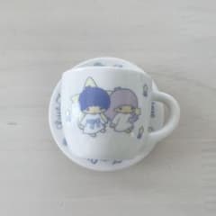 サンリオ ミニチュア陶器 カップ&ソーサー リトルツインスターズ
