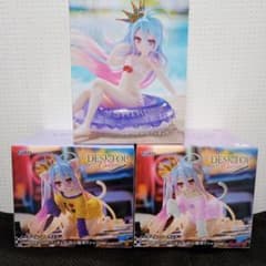 노게임·노라이프 노게노라 Desktop Cute 화이트 피규어 3개