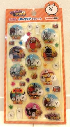 正規品☆にゃんこ大戦争 ご当地ぷっくりクリアデコシール 九州地方限定のサムネイル