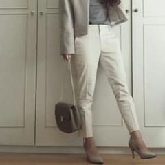 イエナ　サテンストレッチサブリナパンツ　パンツ　ホワイト　白のサムネイル