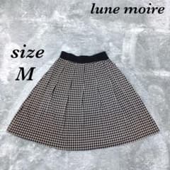 lune moire ルネモアレ（M）ひざ丈スカート ウエストゴム 千鳥格子柄