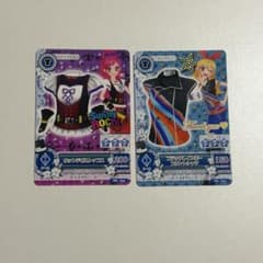 アイカツ カード ホットデビルトップス ブラックレインボープリントシャツのサムネイル
