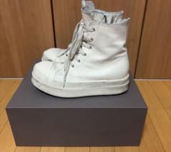 正規品超レアRick Owens ハイカットスニーカー ホワイト 42のサムネイル