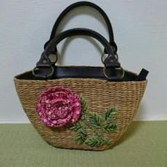 (値下げ)ハロッズ かごバッグ お花 かわいいのサムネイル