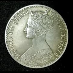 1847年 イギリス ビクトリア女王 ゴシッククラウン レプリカ メダル 
