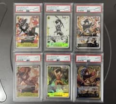 【PSA10】　3兄弟の絆　ポートガス・D・エース　白黒 墨絵　全6枚　セット PSA10】 3兄弟の絆 ポートガス・D・エース 白黒 墨絵 全6枚 セット
