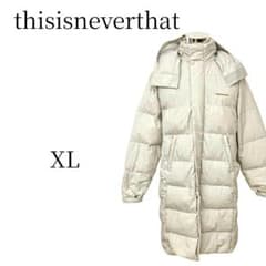 thisisneverthat 白 ダウンジャケット XL(LL) - メルカリ