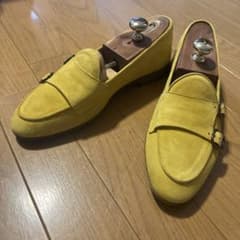 【美品】　LOASC イエロー スエードローファー　25.5のサムネイル