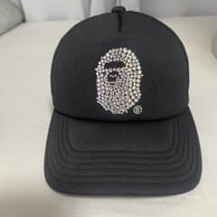 A BATHING APE ストーンメッシュキャップ 黒