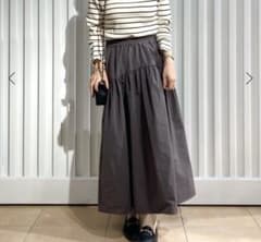 【引っ越し最終処分】B.C STOCK カーブギャザースカート　ブラウン