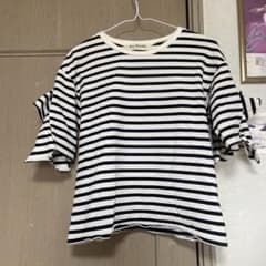 Ray BEAMS ボーダー フリル袖 カットソーのサムネイル