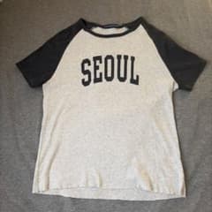 Brandy Melville SEOUL ラグランTシャツ チャコールグレーのサムネイル