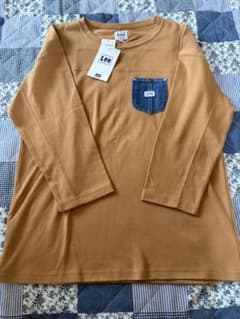 Lee 七分袖 ポケットTシャツ キャメル Mのサムネイル