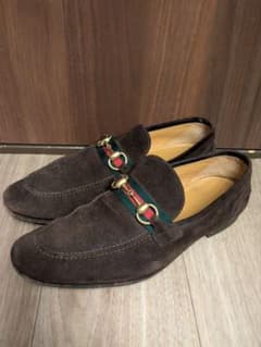 B*i様 GUCCI　スエード ホース ビットローファー ヨルダーン　8 GUCCI スエード ホース ビットローファー ヨルダーン 8 - メルカリ