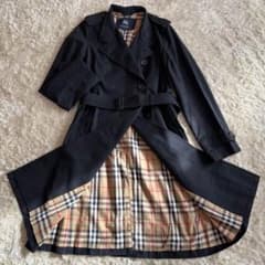 バーバリーロンドン トレンチコート ノバチェック ベルト ブラック 黒