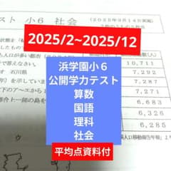 浜学園 小6 公開学力テスト 2025年2月〜12月 4教科 - メルカリ