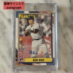 Topps Ben Rice ベン・ライス auto 25枚シリ　桜パラレル