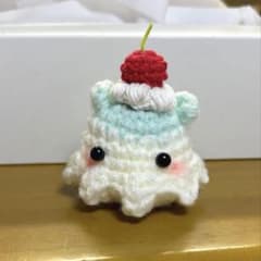 めんだこ クリームソーダ 編み物 スイーツ チェリー さくらんぼ ホイップのサムネイル