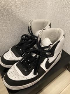 CDG x Nike ハイカットスニーカー 白/黒 - メルカリ