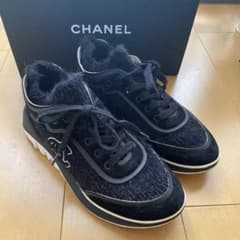 Chanel Sock Sneakers Black ココマーク 24㎝のサムネイル