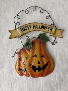 ハロウィン パンプキン 壁掛け飾りのサムネイル
