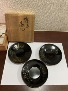 小野為郎(二代) 三彩彫漆　茶托のサムネイル