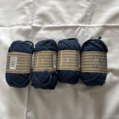 コットンね　ネイビー4個セット　コットン　バッグ作りのサムネイル
