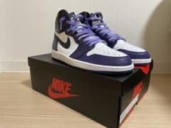 美品 AIR JORDAN 1 RETRO HIGH COURT PURPLEのサムネイル