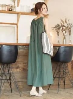 titivate 人気！ バックリボン　ロングワンピース　グリーンのサムネイル