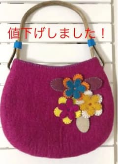 【ピープルツリー】フェルトミニバッグ★ハンドメイド好きの方に！のサムネイル