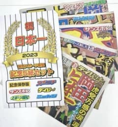 阪神タイガース日本シリーズ制覇記念新聞5種記念品付きのサムネイル