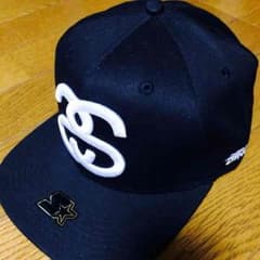 ステューシーSTUSSY/スターターSTARTERコラボキャップ黒のサムネイル