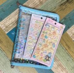 A5デカシール帳➕シール2枚のセット　水色　リフィル10枚付きのサムネイル