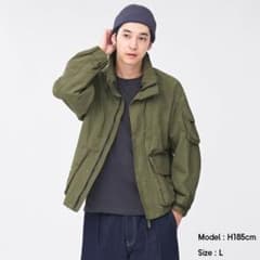 ハル様専用　GU スタンドカラーオーバーサイズブルゾン Lサイズ カーキのサムネイル