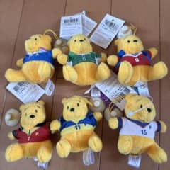 d*2様 プーさん ぬいぐるみ 6体セット　サッカー代表　ユニフォームのサムネイル