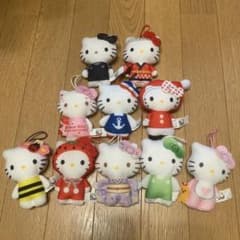 ハローキティ 50周年 マスコット ぬいぐるみ 10種セットのサムネイル
