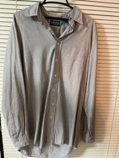 LANDS' END Pinpoint Oxford 長袖シャツ グレーのサムネイル