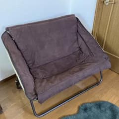 美品 クオルツ Quaiz メッシュ ソファ 折りたたみ式 茶色 ブラウン m92866817023_1.jpg?1718420331