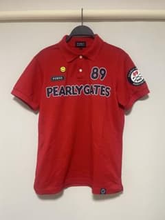 PEARLY GATES パーリーゲイツ ゴルフ ポロシャツ レッド サイズ4