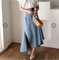 アシメマーメイドデニムスカート　新品のサムネイル