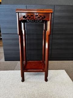極美品】高級ケヤキ製 日本製 飾り棚 花台 盆栽台 伝統工芸 - メルカリ