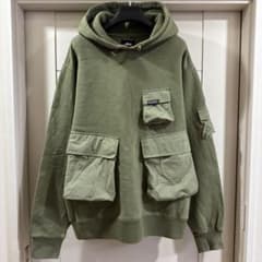 STUSSY ステューシー パーカー　フーディー　プルオーバー　ナイロンポケット