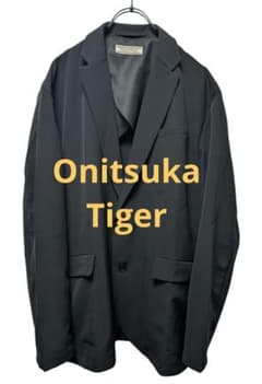 激レア非売品【Onitsuka Tiger】テーラードジャケット ブラック 激レア非売品【Onitsuka Tiger】テーラードジャケット ブラック - メルカリ