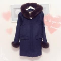 てぃちゃん様専用♡新品♡フォックスファービジュー付き5wayコート♡ネイビーのサムネイル