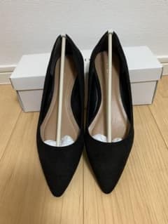 スエードパンプス 黒のサムネイル