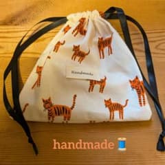 トラ柄の布製巾着のサムネイル