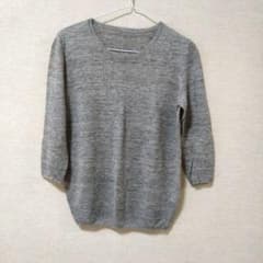 無印良品　七分袖 クルーネック 麻ニットのサムネイル