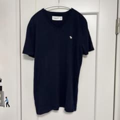 Abercrombie & Fitch Vネック Tシャツ ネイビー Sのサムネイル