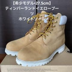 【希少】Timberland イエローブーツ　ホワイト　8W 26㎝ 希少】Timberland イエローブーツ ホワイト 8W 26㎝